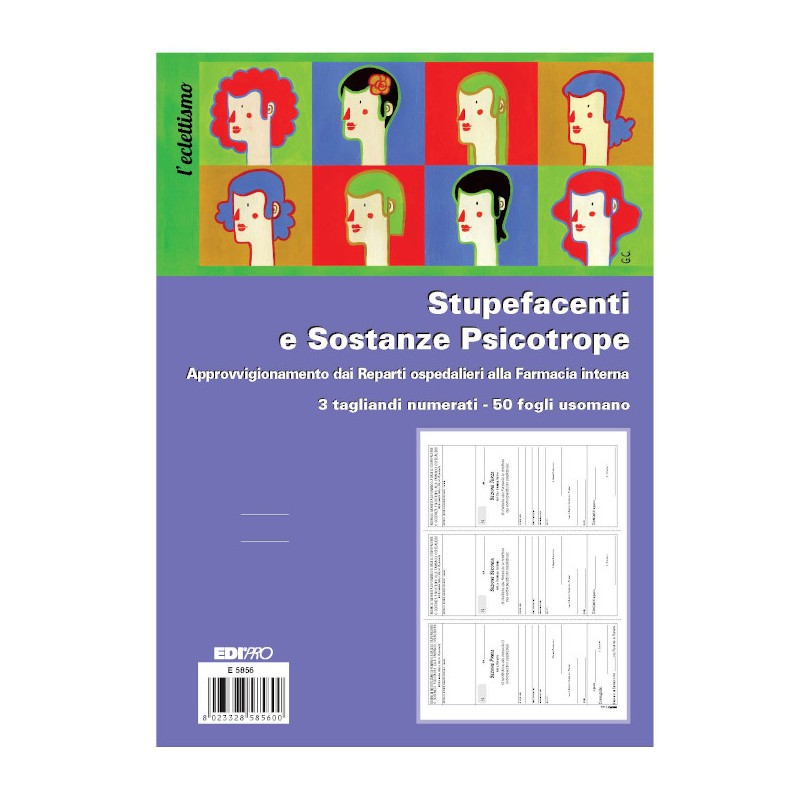 Edipro E5856 Blocco stupefacenti A4 3 sezioni numerate 50 fogli Edipro E5856 Blocco stupefacenti A4 3 sezioni numerate 50 fogli