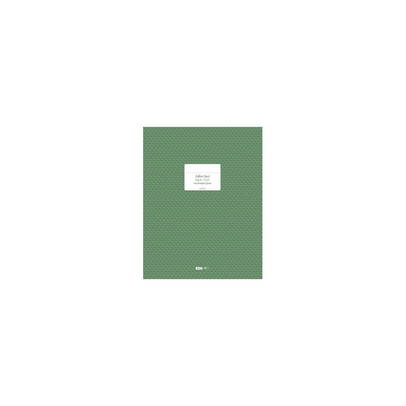 EDIPRO Libro soci Spa/Srl 47 pagine numerate E2376 EDIPRO Libro soci Spa/Srl 47 pagine numerate E2376