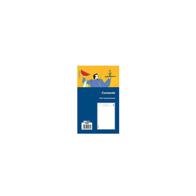 EDIPRO Blocco Comande E5913 9,9x17 cm 50 Fogli Autoricalcanti 2 Copie EDIPRO Blocco Comande E5913 9,9x17 cm 50 Fogli Autoricalcanti 2 Copie