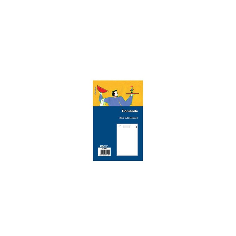 EDIPRO Blocco Comande E5916 9,9x17 cm 50 Fogli 2 Tagliandi 3 Copie Autoricalcanti EDIPRO Blocco Comande E5916 9,9x17 cm 50 Fogli 2 Tagliandi 3 Copie Autoricalcanti