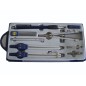 Compassiera 9 pezzi custodia blu 3009E 3009E/YT709C Compassiera 9 pezzi custodia blu 3009E 3009E/YT709C