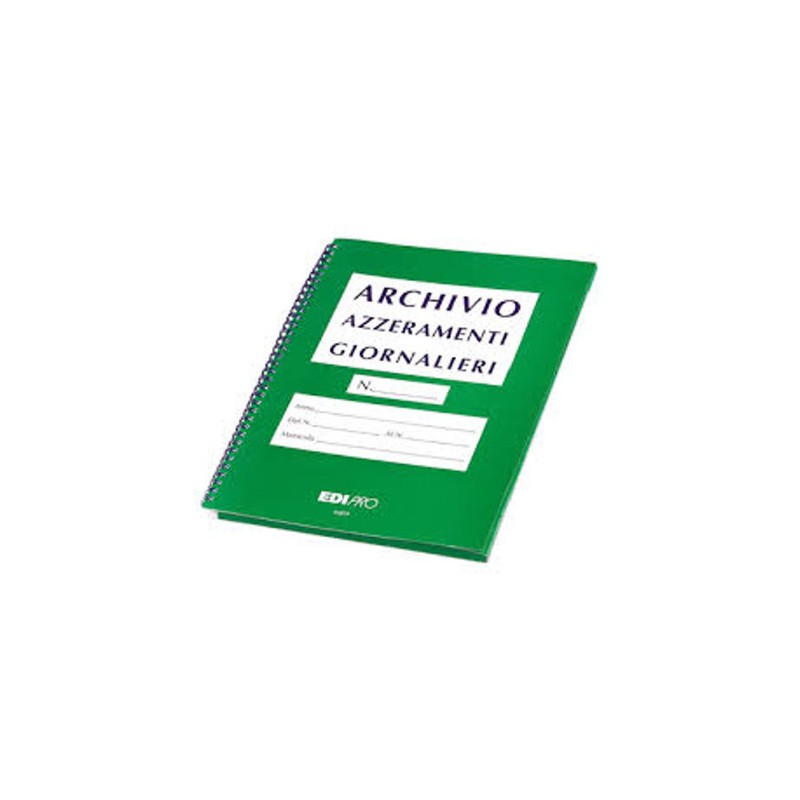 EDIPRO Cartella archivio azzeramenti di cassa giornalieri E6833