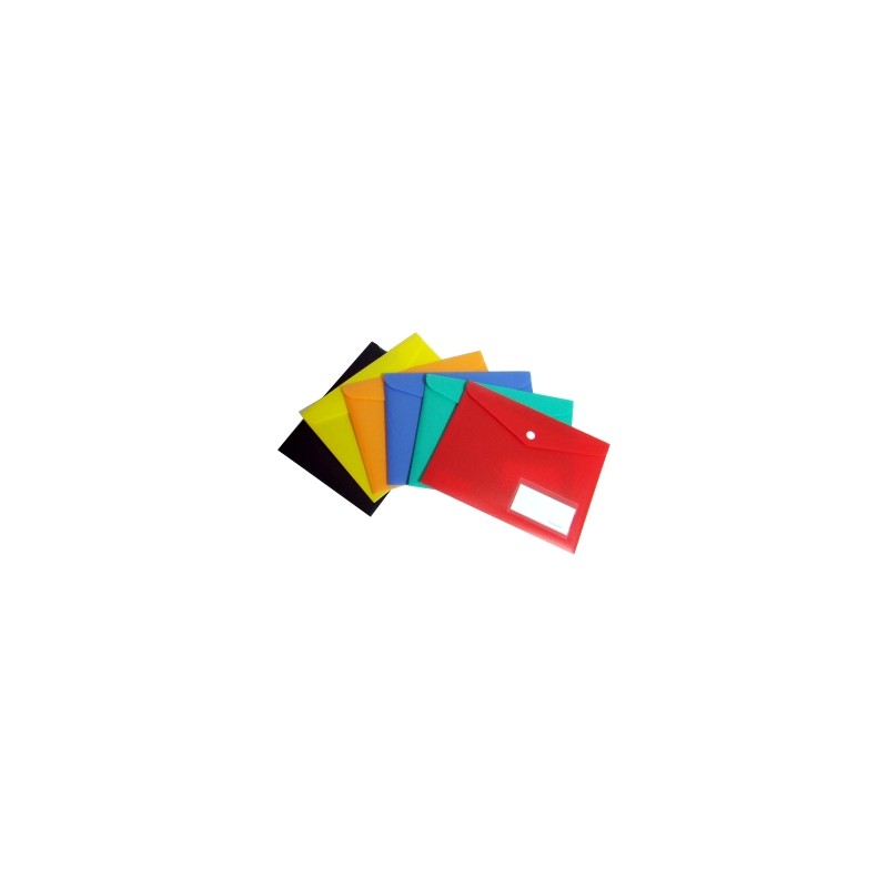 Busta portadocumenti con bottone colori ass. 6 pz. T1707A5