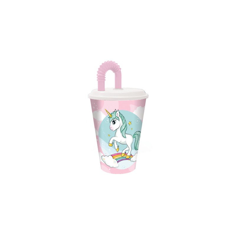BICCHIERE UNICORNO C/CANNUCCIA ml.430 ST08041