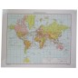 25 pezzi Carta geografica planisfero plastificata 25x35