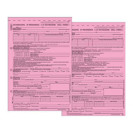 Dichiarazione provenienza animali -25 pezzi modello rosa Edipro - E2882N