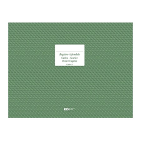 Registro carico/scarico ovini/caprini 23 pagine numerate Edipro - E2884/1