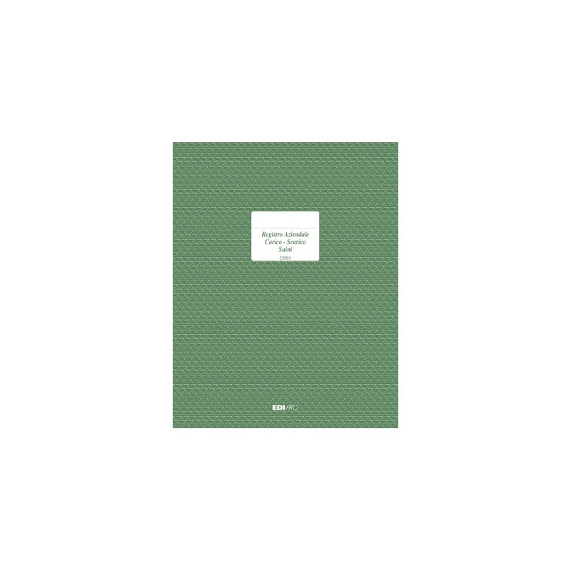 EDIPRO  Registro carico/scarico suini 23 pagine numerate E2885