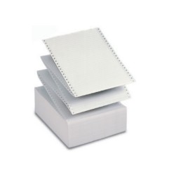 1 - SABACART Carta a modulo continuo CB 2 Copie 24cm x 11 Bianco (Conf.1000 fogli)"