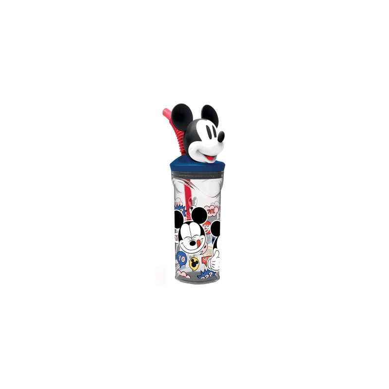 BICCHIERE TRITAN MICKEY C/CANNUCC. 3D ST50166-74366 BICCHIERE TRITAN MICKEY C/CANNUCC. 3D ST50166-74366