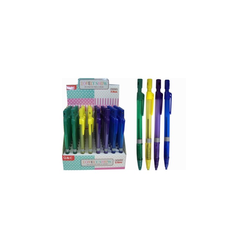 48 pezzi Portamine 2 MM in 4 colori trasparenti 48 pezzi Portamine 2 MM in 4 colori trasparenti