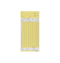 1 - EDIPRO 100 schede orologio mensile colore giallo 22x10 E3866