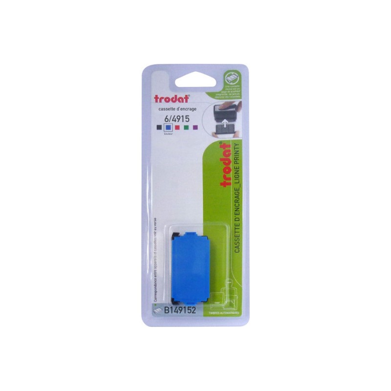 2 pz Tamponcino Trodat Timbro 6/4915 colore blu 2 pz Tamponcino Trodat Timbro 6/4915 colore blu