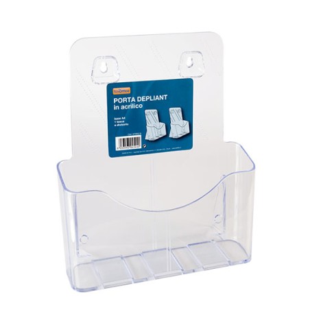 1 - NIKOFFICE Portadepliants da Banco/Parete A4 in Plastica 47/016