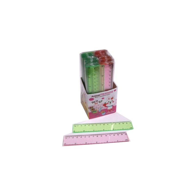 Righello colorato trasparente rosa/verde 15 cm - 100 pz. Righello colorato trasparente rosa/verde 15 cm - 100 pz.