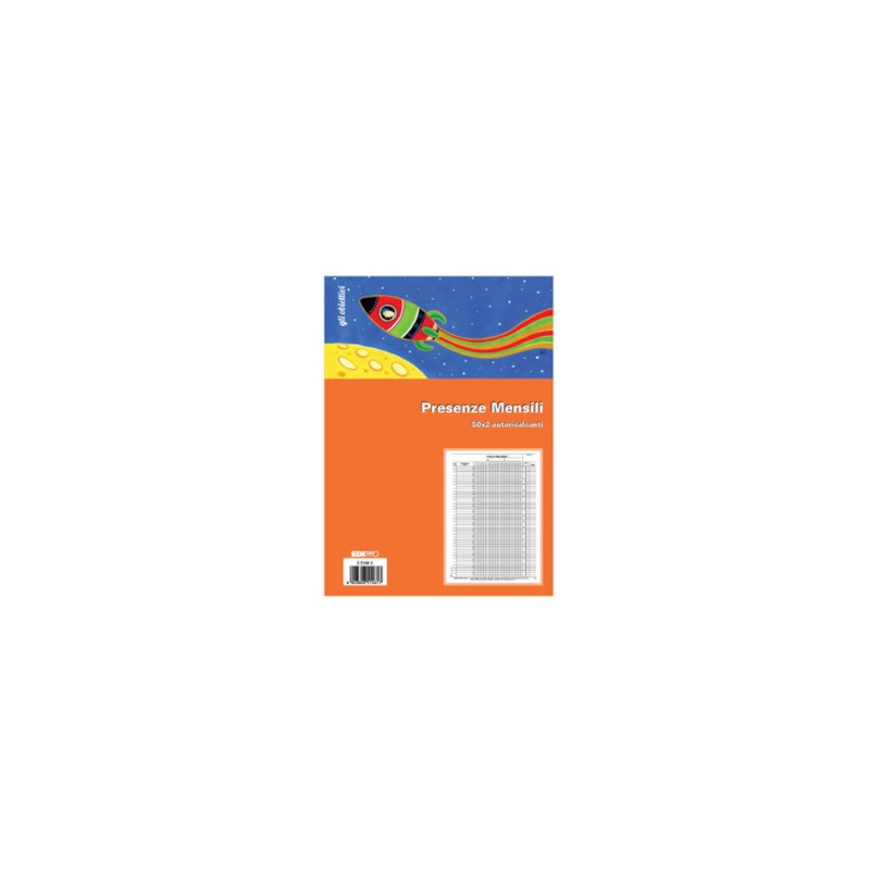 EDIPRO Blocco presenze mensili 50x2 autoricalcante 21x31 E5146C EDIPRO Blocco presenze mensili 50x2 autoricalcante 21x31 E5146C