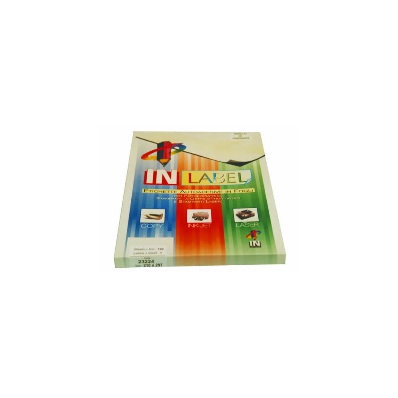 100 pezzi Etichette laser bianche ufficio 105x37 23220 100 pezzi Etichette laser bianche ufficio 105x37 23220