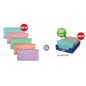 FAVORIT Busta portadocumenti con bottone colori pastel ass. 30 pz. 22,4x12,3 153397