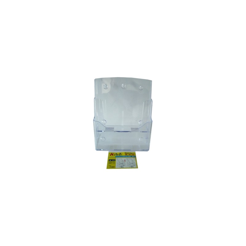 Portadepliants da Banco/Parete A4 2 Posti in Plastica Trasparente 7157 Portadepliants da Banco/Parete A4 2 Posti in Plastica Trasparente 7157