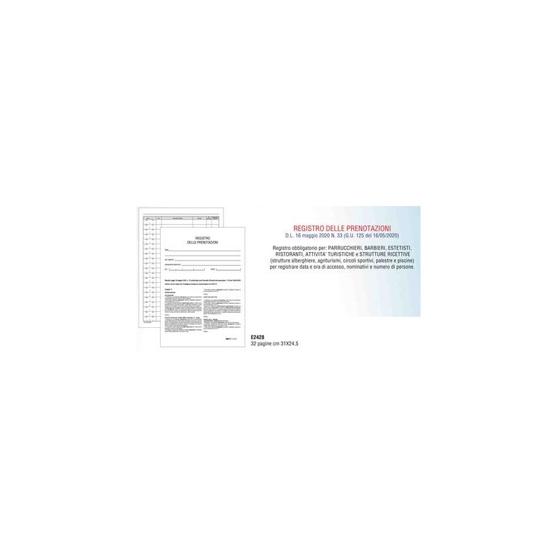 Registro delle prenotazioni 32 pagine Edipro - E2428