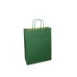 Carpad shopper in carta sealing verde scuro 45+15x49 cm maniglia ritorta 50 pezzi ref.40