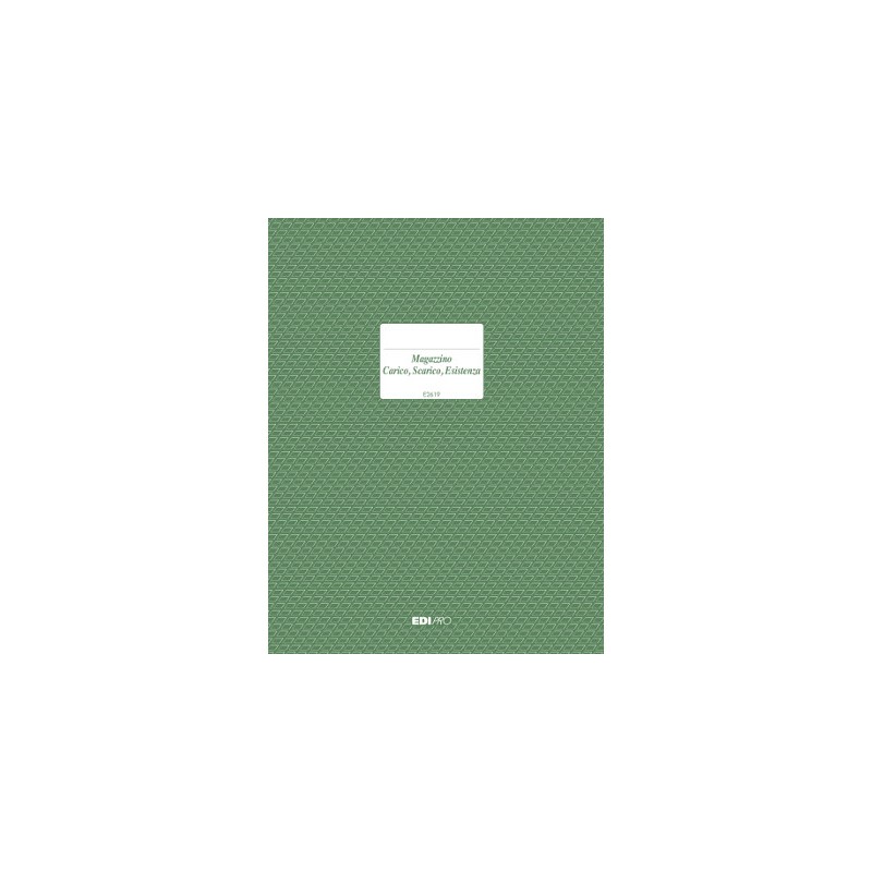 EDIPRO Registro carico/scarico/esistenza 96 pagine E2619 EDIPRO Registro carico/scarico/esistenza 96 pagine E2619