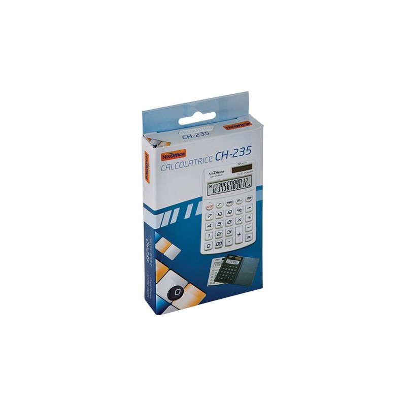 Calcolatrice CH-235 tascabile 12C Nero/Bianco 08/011 Calcolatrice CH-235 tascabile 12C Nero/Bianco 08/011