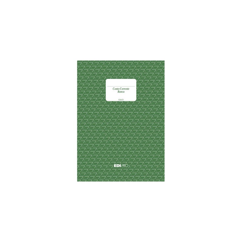 EDIPRO Registro c/c banca 100 pagine 17x12 E2653 EDIPRO Registro c/c banca 100 pagine 17x12 E2653
