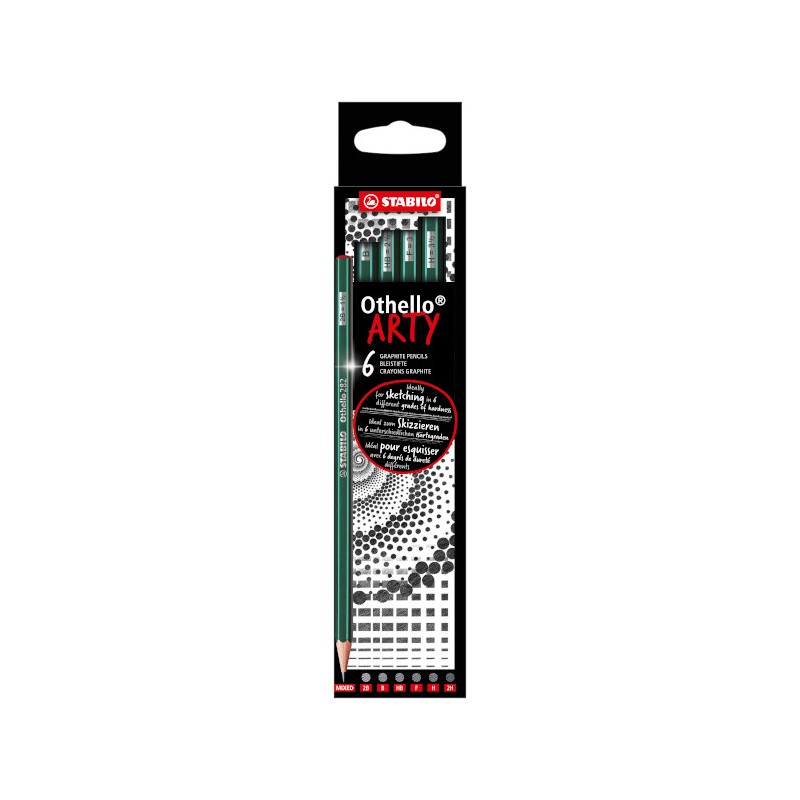 6 pz Matite Stabilo Othello 2B-B-HB-F-H-2H 282/6-21-3-20 6 pz Matite Stabilo Othello 2B-B-HB-F-H-2H 282/6-21-3-20