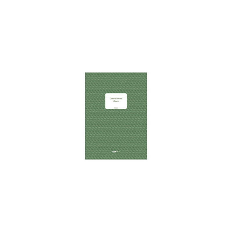 Registro c/c banca 100 pagine 24x17 Edipro - E2683