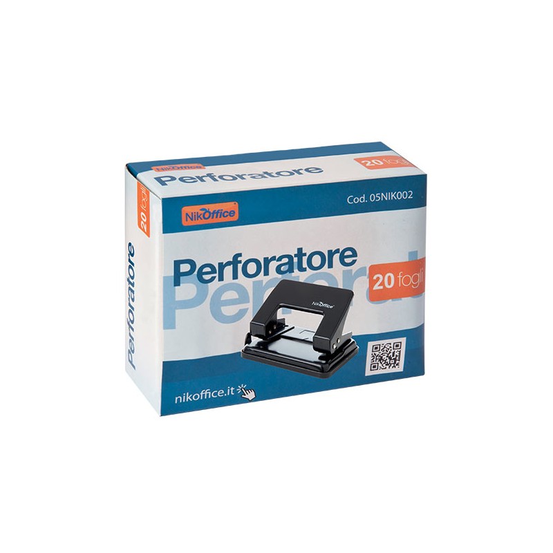 Perforatore a due fori in metallo 20 fogli 05/002 Perforatore a due fori in metallo 20 fogli 05/002