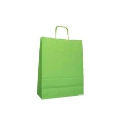 1 - SHOPPER CARTA 27+12x37 VERDE CHIARO Ritorta -50pz ref.139