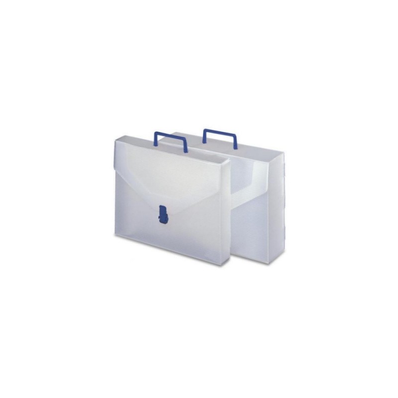 Artgraf valigia portadisegni in plastica polionda neutra doppia chiusura 51x71 cm dorso 4 cm 524-MA
