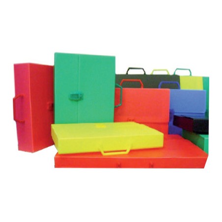 1 - ARTGRAF Valigia in Plastica Polionda a 1 Chiusura Colorata 35x50x6 376-MAC