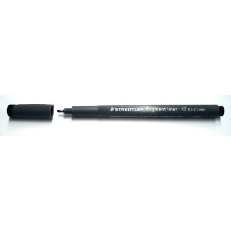 1 - 10 pz Penna Staedtler Pigment Liner 308-C2 nero