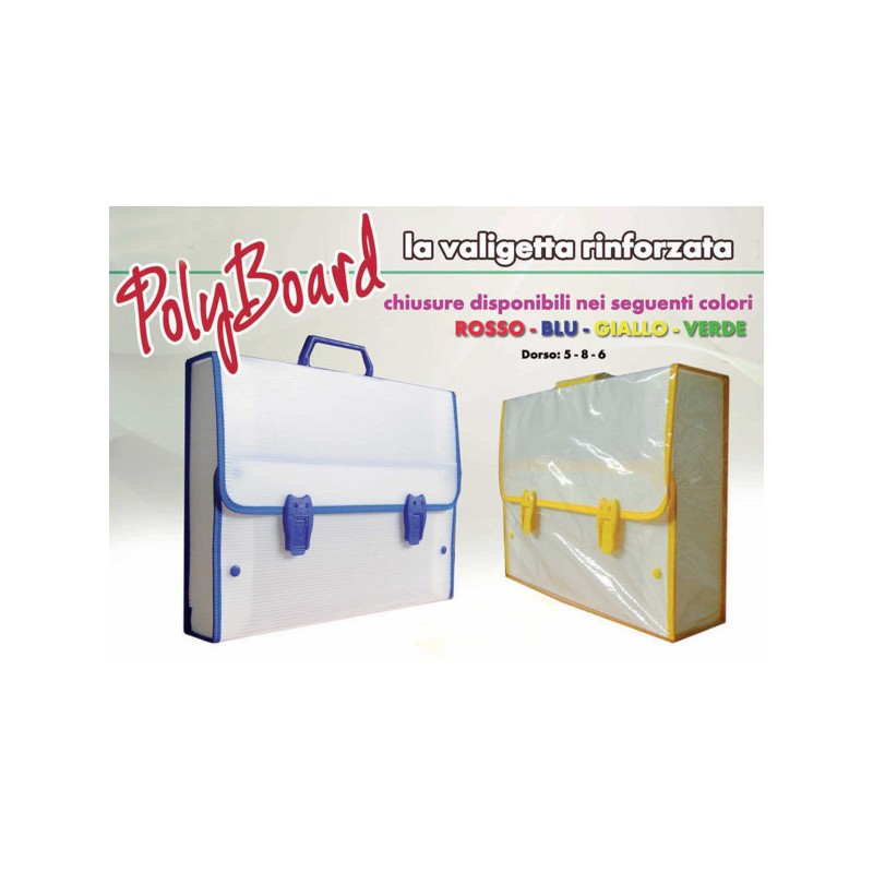 Artgraf valigetta portadisegni in plastica polionda rinforzata doppia chiusura 27x38 cm dorso 5 cm PBD5 Artgraf valigetta portadisegni in plastica polionda rinforzata doppia chiusura 27x38 cm dorso 5 cm PBD5