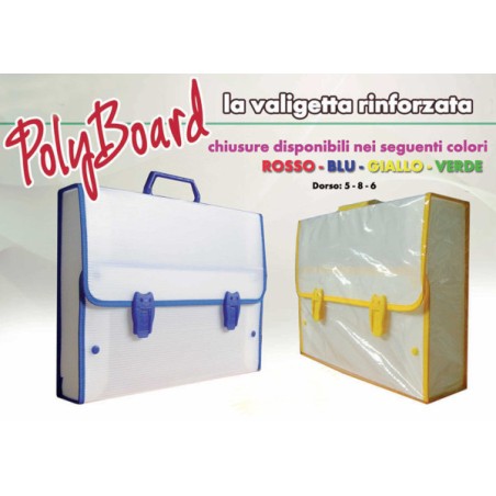 1 - ARTGRAF Valigetta in Plastica Polionda Rinforzata 2 Chiusure 27x38x8 PBD8