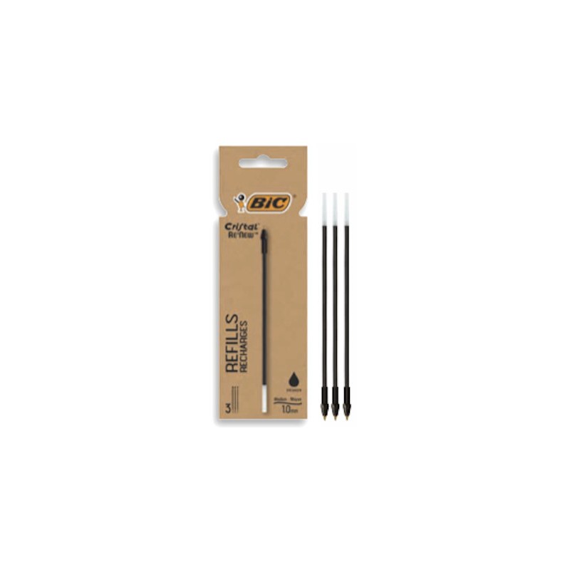 REFILL BIC CRISTAL RE'NEW NERO -BL.3pz 503839 REFILL BIC CRISTAL RE'NEW NERO -BL.3pz 503839