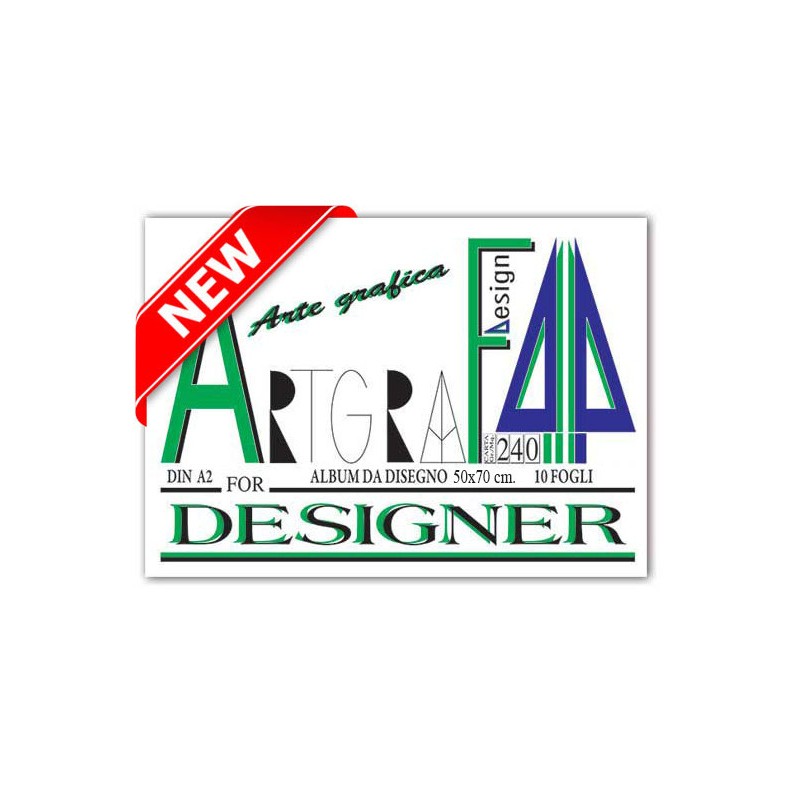 Artgraf blocco da disegno ruvido 50x70 cm 10 fogli 240 g con angoli AA2R Artgraf blocco da disegno ruvido 50x70 cm 10 fogli 240 g con angoli AA2R