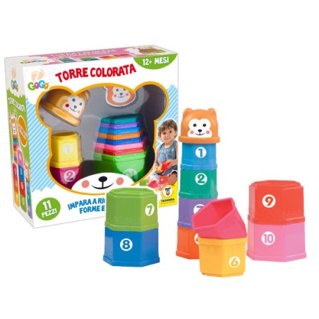 1 - TEOREMA GOGO - TORRE COLORATA NUMERI CON SONAGLIO ORSETTO 64171-