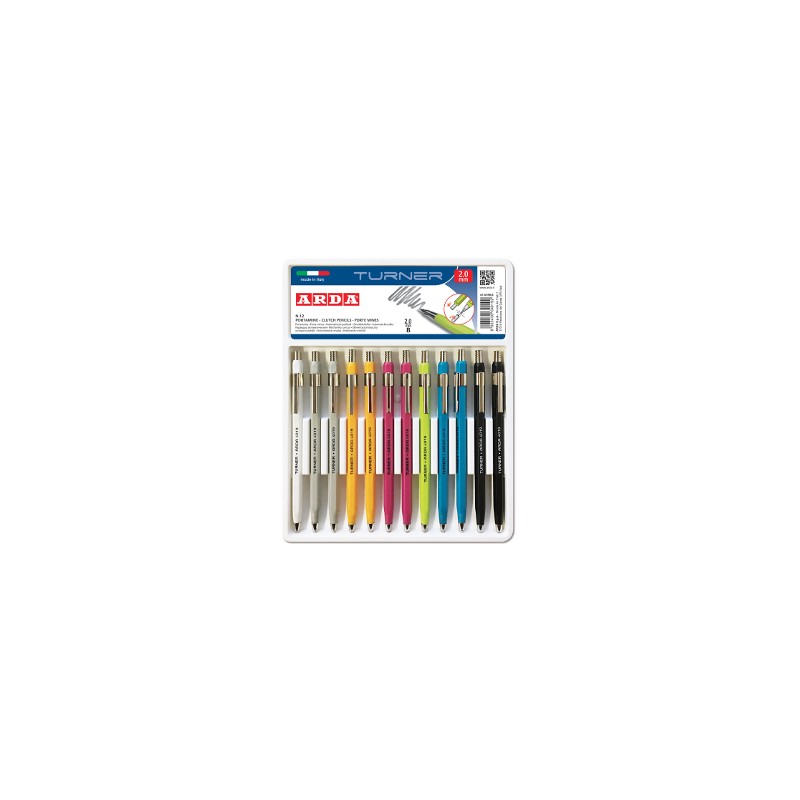 Arda portamine Turner 4019 2 mm 4019CART – cartella da 12 pezzi Arda portamine Turner 4019 2 mm 4019CART – cartella da 12 pezzi
