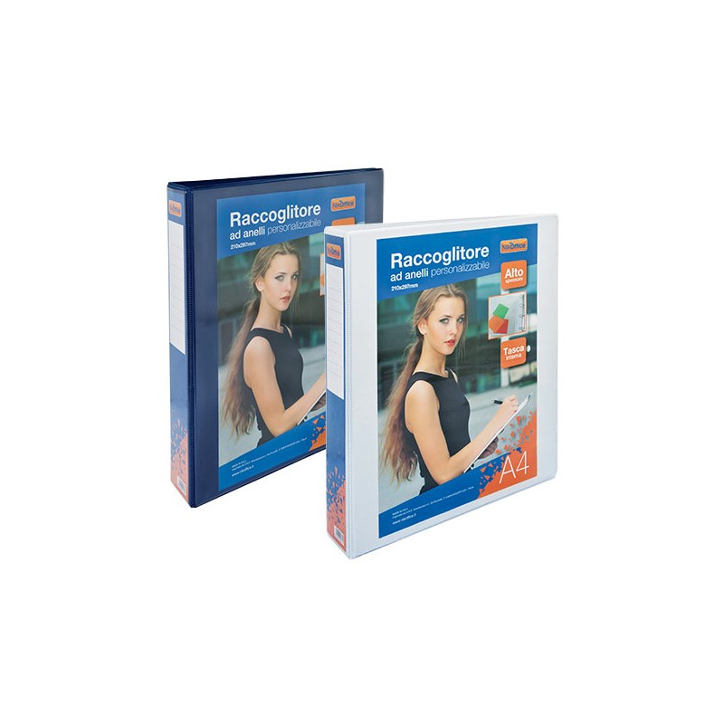 Raccoglitore 4 anelli A4 D.65 display blu 19/007 Raccoglitore 4 anelli A4 D.65 display blu 19/007