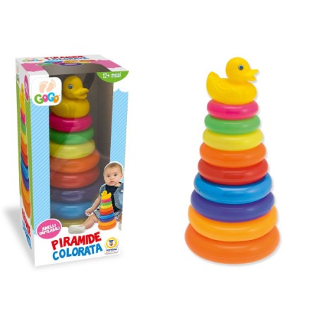 1 - TEOREMA GOGO - PIRAMIDE AD ANELLI COLORATA 14.5X29cm 65494-