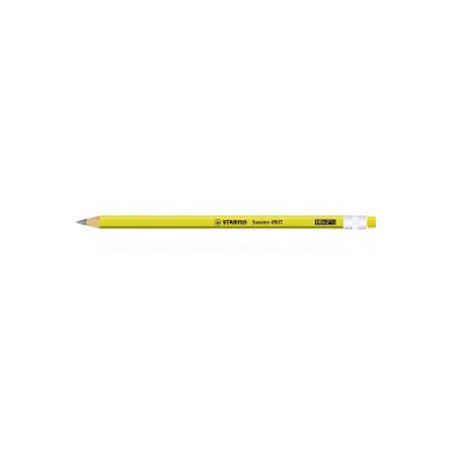 1 - MATITE STABILO SWANO FUSTO GIALLO FLUO C/GOMMA -12pz 4907/HB-24