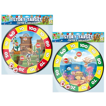 1 - TEOREMA STORY TARGET IN VELCRO C/PALLINE E FRECCETTE 2 ASS 66448