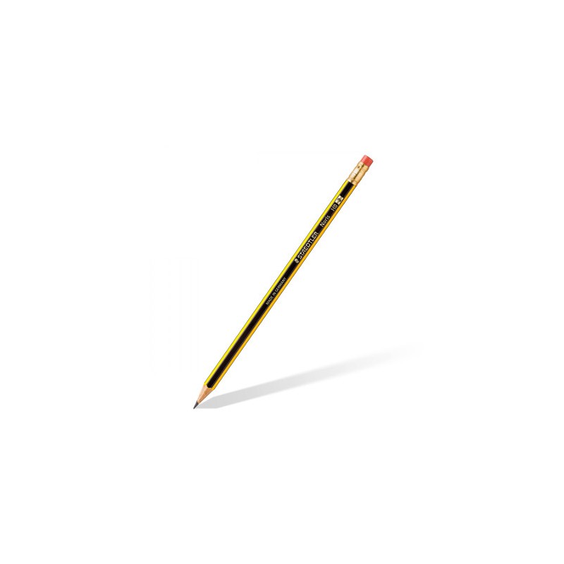 STAEDTLER Conf. 12 pz Matite Nere Noris 122 HB-2 con gomma STAEDTLER Conf. 12 pz Matite Nere Noris 122 HB-2 con gomma