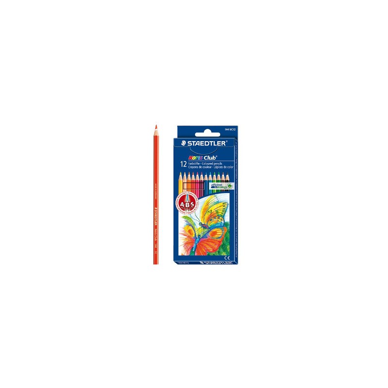 12 pz Pastelli esagonali Staedtler Noris Club assortiti 144NC12 12 pz Pastelli esagonali Staedtler Noris Club assortiti 144NC12