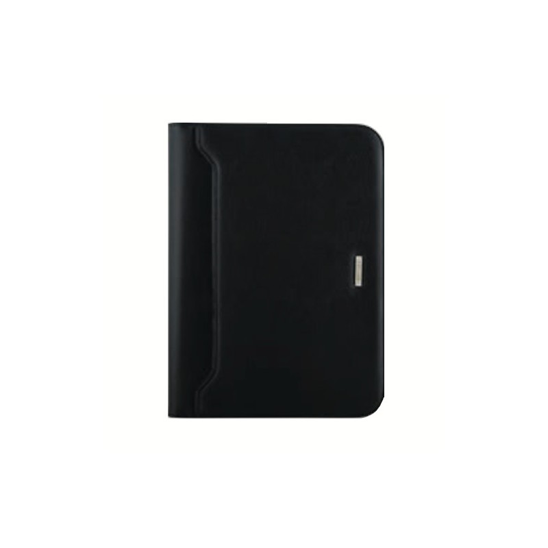 Portablocco Niji City formato A4 in ecopelle con zip, blocco incluso, colore nero - 60592