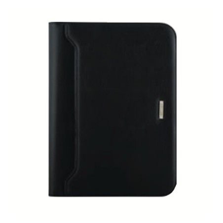 Portablocco Niji City formato A4 in ecopelle con zip, blocco incluso, colore nero - 60592