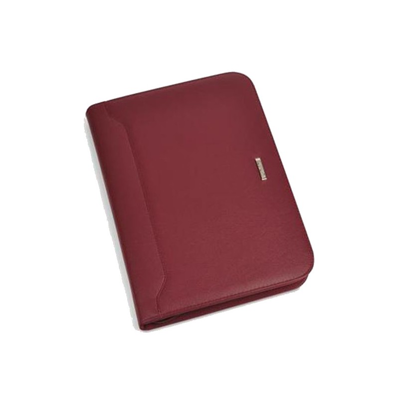 Portablocco Niji City formato A4 in ecopelle con zip, blocco incluso, colore rosso - 60594 Portablocco Niji City formato A4 in ecopelle con zip, blocco incluso, colore rosso - 60594